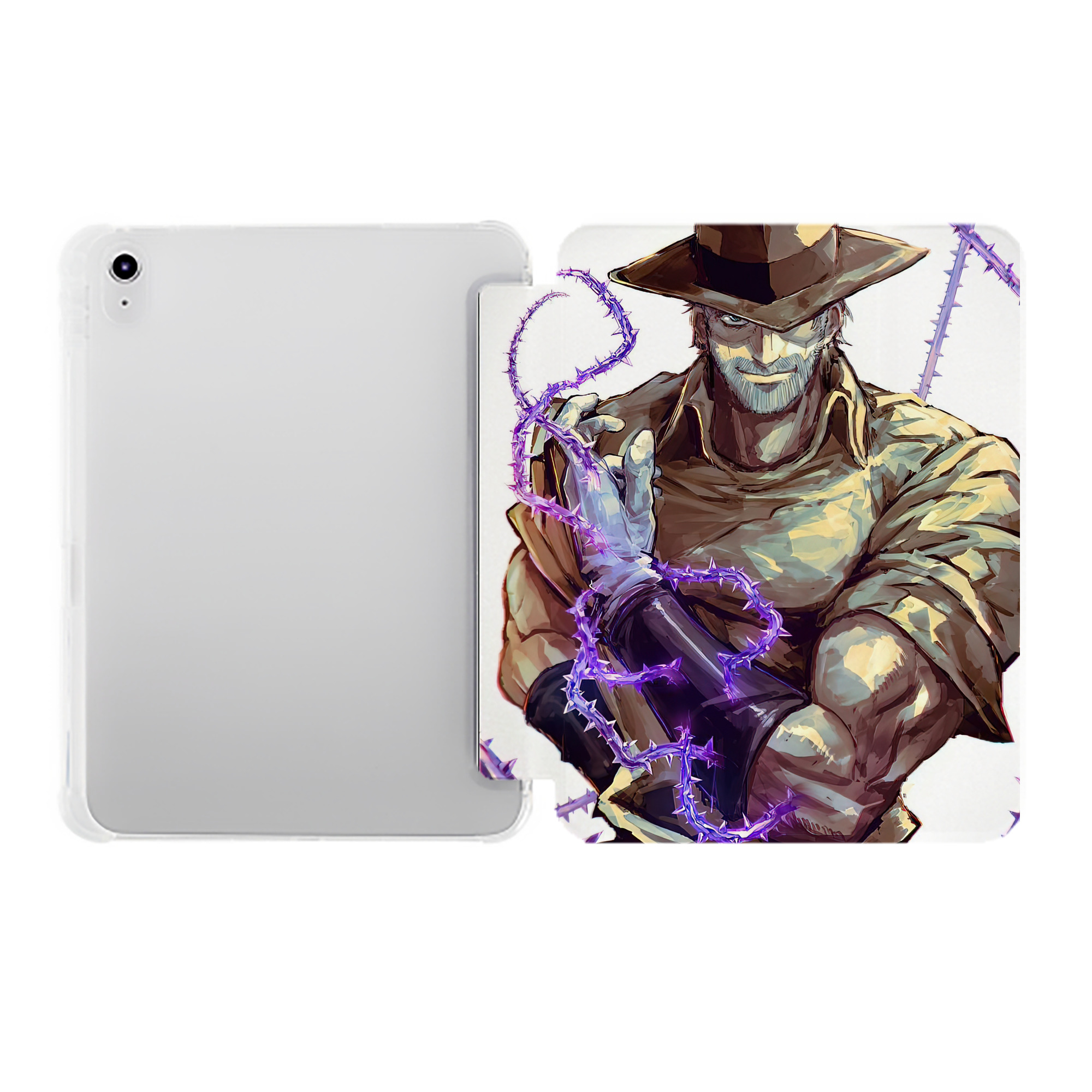 （画像用） ジョジョの奇妙な冒険 JoJo's Bizarre Adventure IPad ケース ペン収納付き 三つ折りスタンド PUレザー×シリコン 対応機種9.5/10.5/10.9インチ